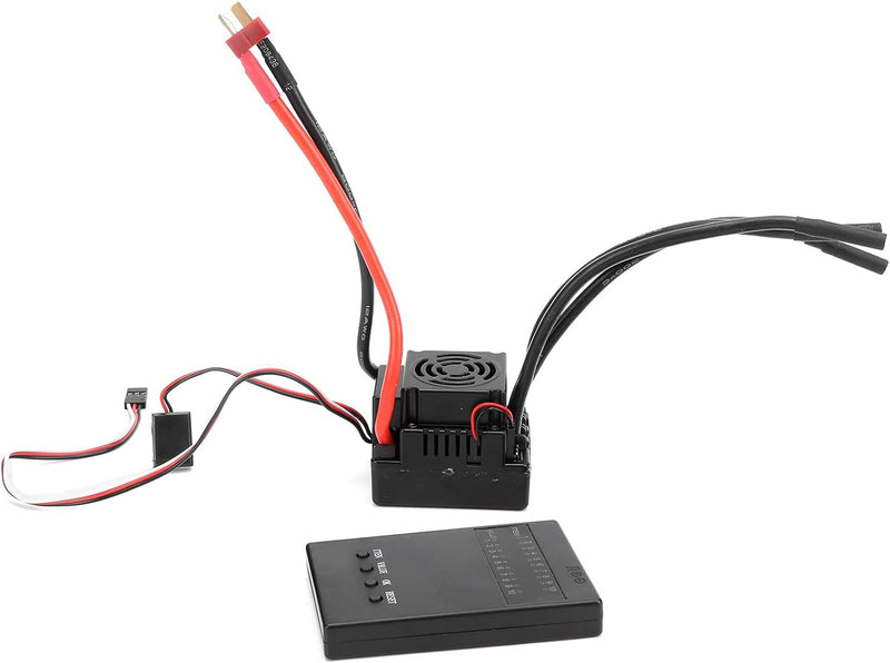 Alomejor RC Wasserdichtes ESC 120A Brushless ESC Fernbedienung Auto Brushless ESC mit Programmierkar