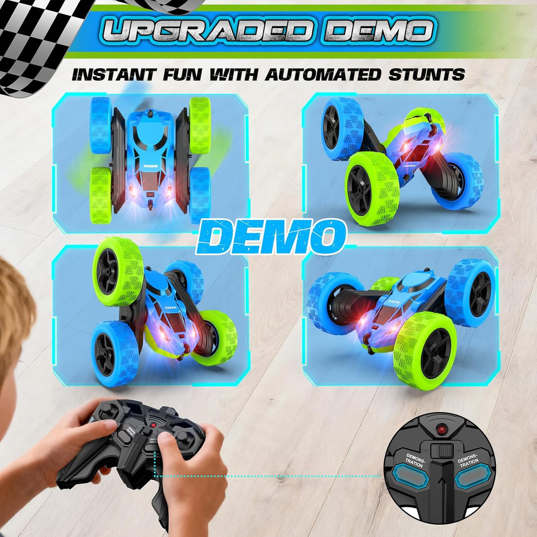 cosone Ferngesteuertes Auto ab 6-12 Jahre 360° Flip RC Car mit LED Licht & USB-C Modular Batteries 4