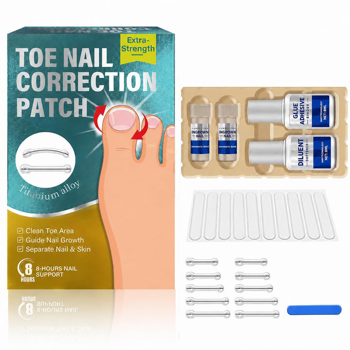 Eingewachsene Zehennägel Set, Zehennagel Korrektur,5 verschiedene Grössen 1 stück (1er Pack), 1 stüc