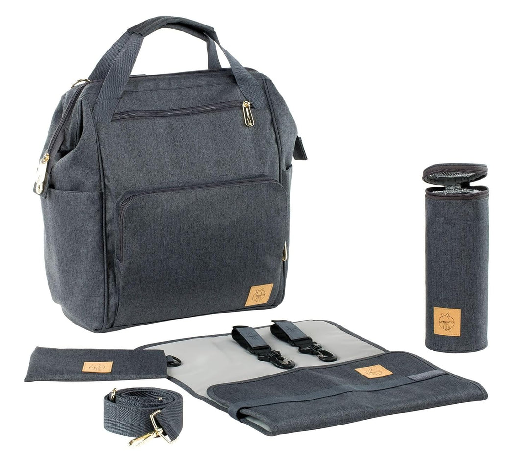 LÄSSIG Baby Wickelrucksack Wickeltasche inkl. Wickelzubehör nachhaltig produziert/Goldie Backpack, a
