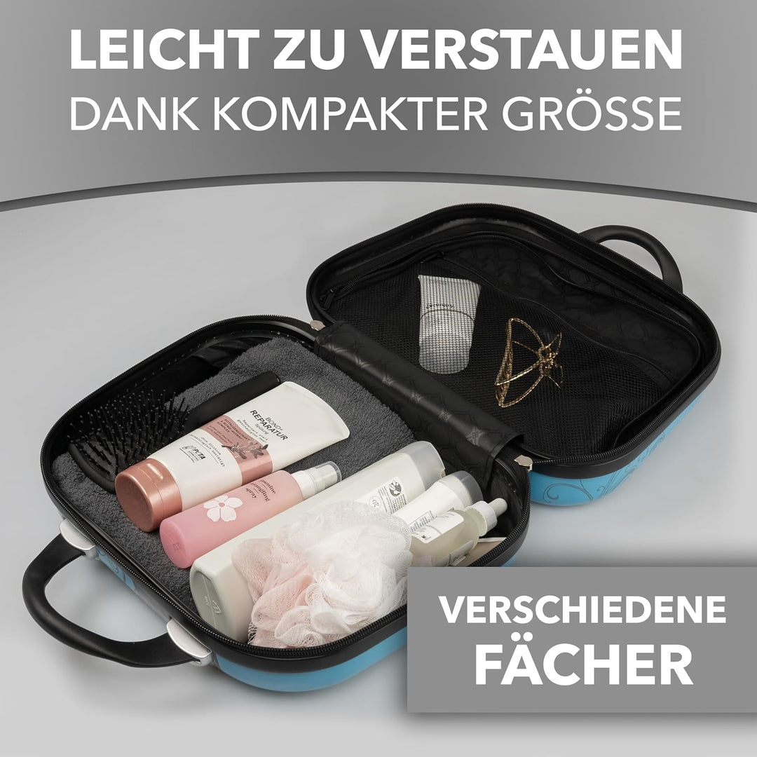 Xonic Kosmetikkoffer Damen – Beauty Case Hartschale für Reisen – Robustes Beautycase Damen mit Trage