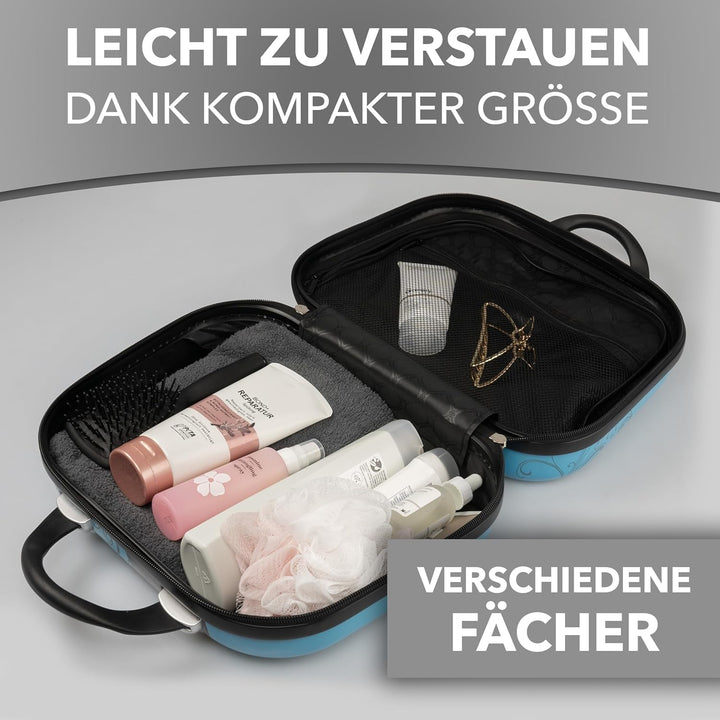 Xonic Kosmetikkoffer Damen – Beauty Case Hartschale für Reisen – Robustes Beautycase Damen mit Trage