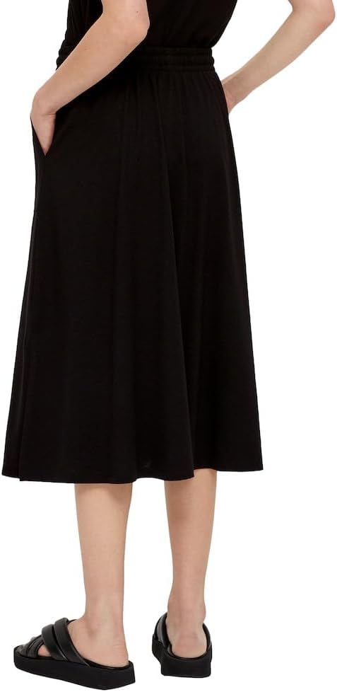 s.Oliver Damen Midi Rock 42 Schwarz 9999, 42 Schwarz 9999