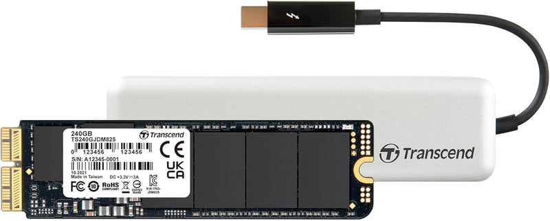 Transcend 240 GB JetDrive JDM 825 Thunderbolt AHCI PCIe™ Portable SSD TS240GJDM825 Mit Thunderbolt-G