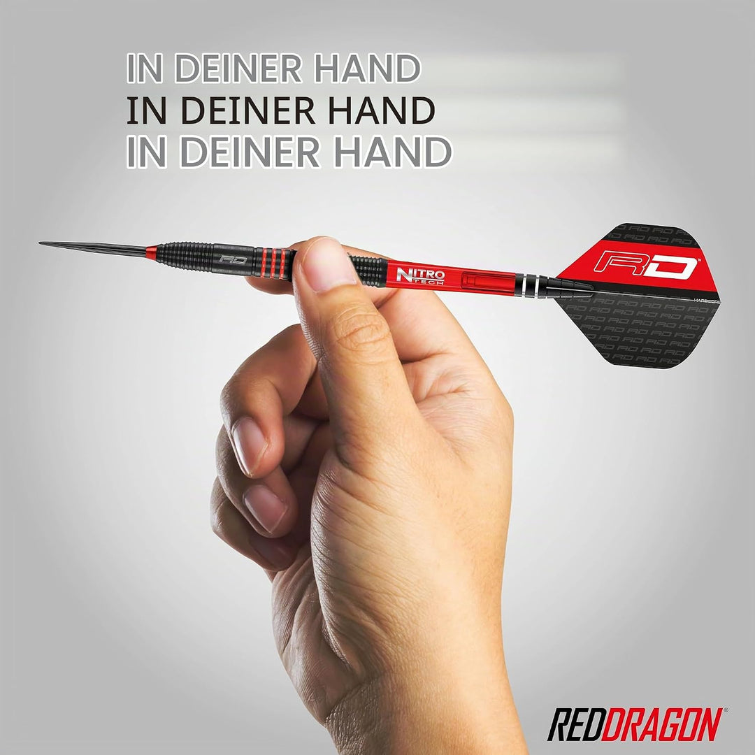 RED DRAGON Milano RS 21g, 22g, 23g, 24g oder 26g Tungsten Darts mit Flights und Schäfte 21.0 Gramm,