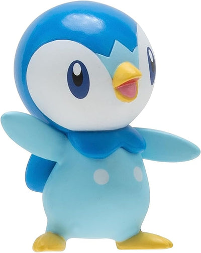 Bizak Pokemon Mini-Welt, schneebedeckter Hügel + 2 Galarian Darumaka & Piplup, Spielset mit verschie