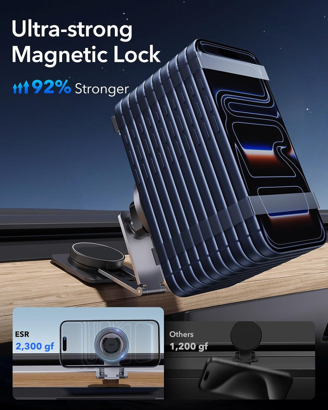 ESR Handyhalterung Auto für Magsafe Autohalterung, Armaturenbrett Und Tesla Touchscreen Magnet KFZ T