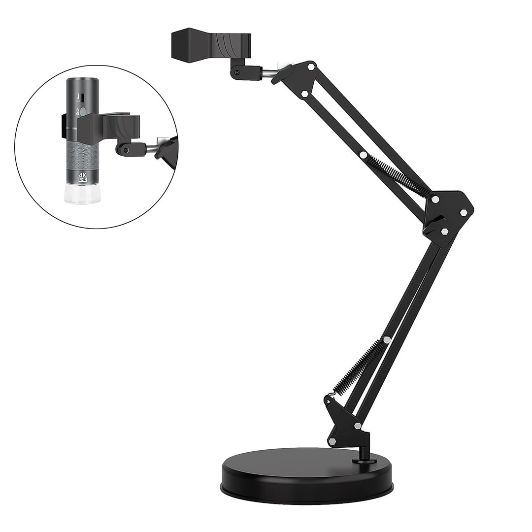 Max 53cm Einstellbarer Universalständer für Digitale Mikroskope – 360° drehbarer Arm, Tischklemme im