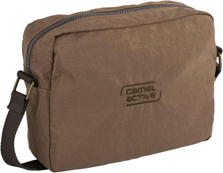 camel active Herren Journey Cross Bag mit Reissverschluss am Hauptfach Beige M, Beige M