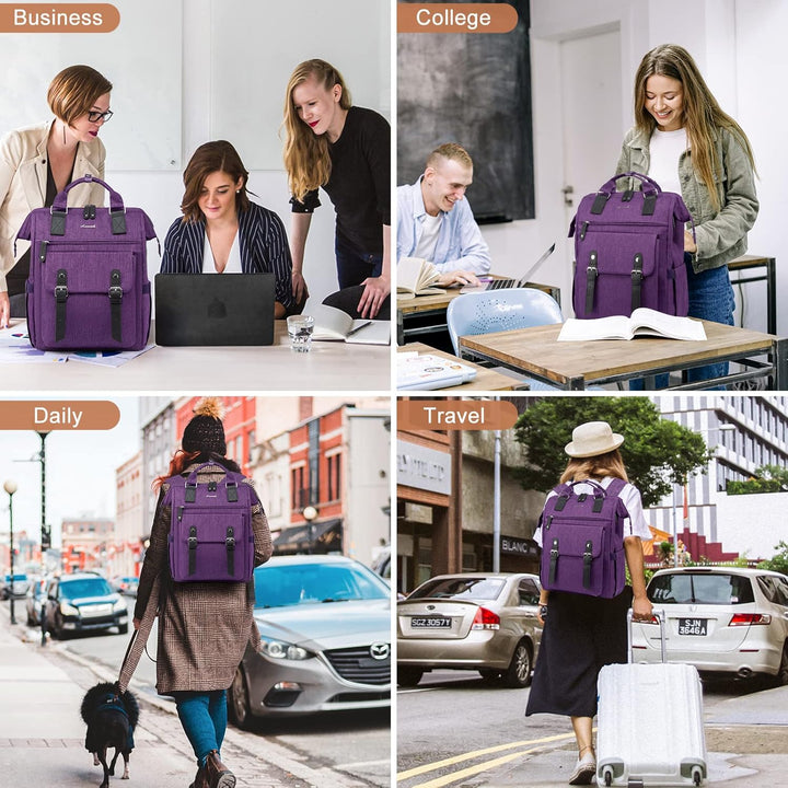 LOVEVOOK Rucksack Damen, 15,6 Zoll Laptoptasche Schulrucksack Mädchen Teenager Reiserucksack Arbeits