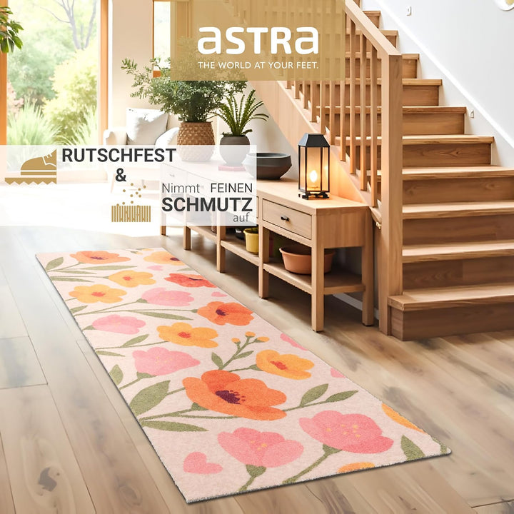 Astra rutschfeste Küchenläufer innen - Welcome Home Blumen 2er Set 50x70 + 50x150 cm - Wohnraum Fuss