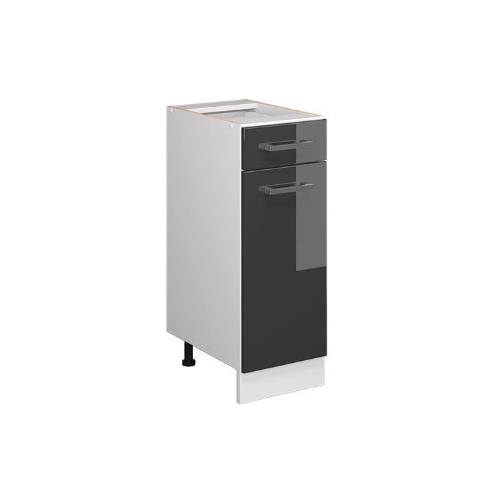 Vicco Küchenunterschrank R-Line, Anthrazit Hochglanz/Weiss, 30 cm ohne Arbeitsplatte Anthrazit Hochg
