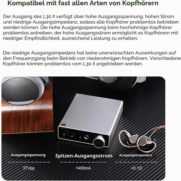 Topping L30 II NFCA Kopfhörerverstärker 3500mW×3500mW 6,35mm RCA Eingang PRE/RCA/HPA Ausgang Home Au