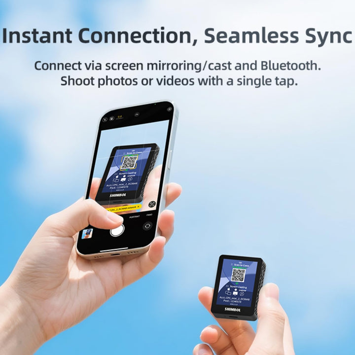 SHIMBOL CP5 Mini 2 Selfie Monitor Screen – Externes Display für Smartphone Rückkamera, 2.4" Vlog Scr