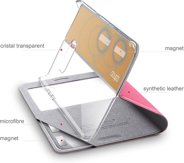 doupi FlipCase für Samsung Galaxy S8 Plus, Deluxe Schutzhülle mit Sichtfenster Magnet Verschluss Kla