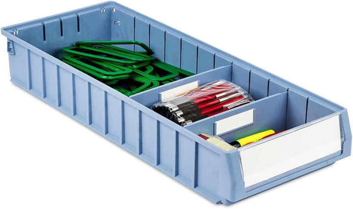 SuperSparSet 12x Regalkasten 600 BN mit Etikett & Schutzhaube | HxBxT 9x23,4x60cm | 9,4 Liter | Sich
