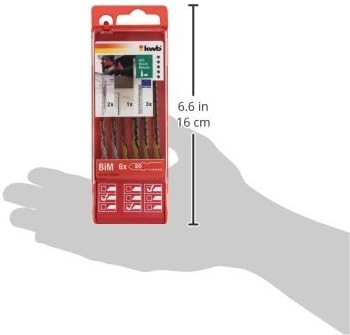 kwb Stichsägeblätter-Set für Holz und Metall (6-teilig,HCS-Stahl/Bi-Metall, Einnockenschaft) Holz- u