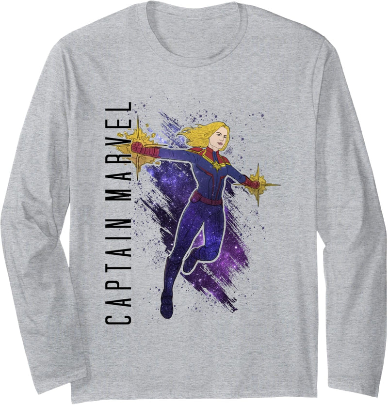 Marvel Avengers: Endgame Captain Marvel Galaxy Fill Langarmshirt