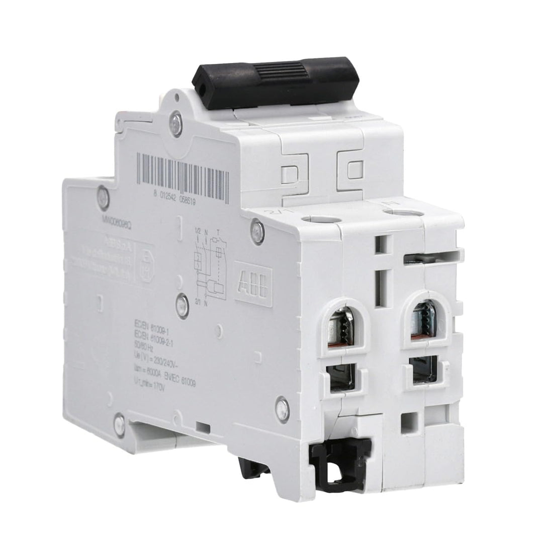 ABB DS201A-B16 DS201A-B16/0,03 FI/LS-Schalter 6kA, 1P+N, Typ A, B 16, 30mA, grau, 2 TE Single, Singl
