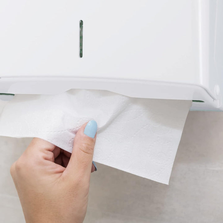 Jofel AE55300 - TOILETTENPAPIERSPENDER Gross Azur Weiss &amp; AH37000 - HANDTUCHSPENDER Z-FALZ SMART ABS