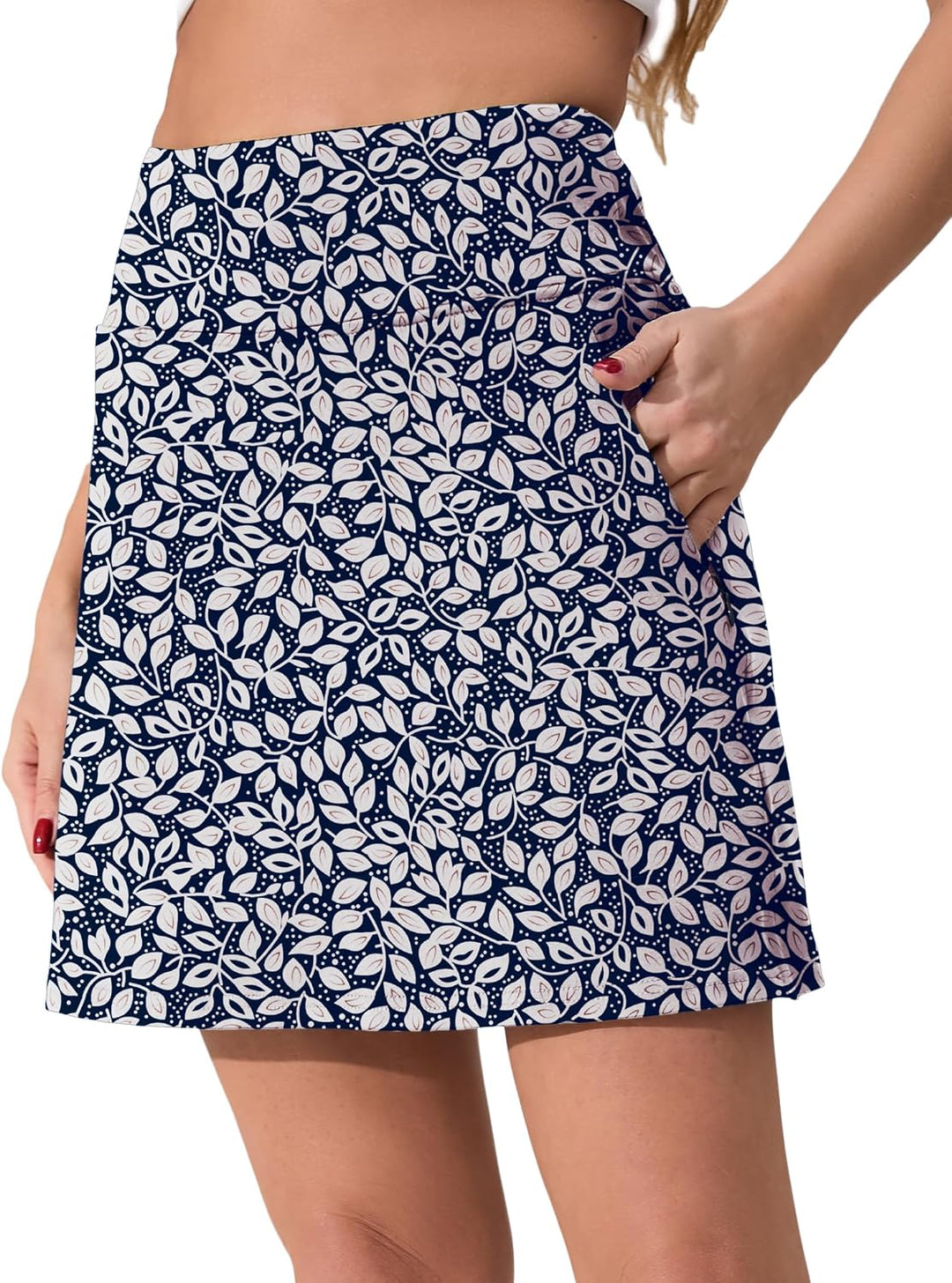 Timuspo Rock Damen Sommer Tennisröcke mit Hose Drunter Hohe Taille Activewear Skort Sportrock Golfro