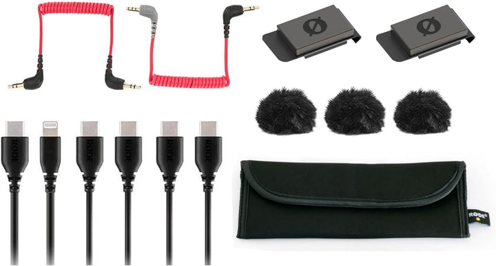 Rode Wireless ME Dual Mikrofon Funksystem + 2X Interview GO Handadapter + 2X keepdrum Fell-Windschut
