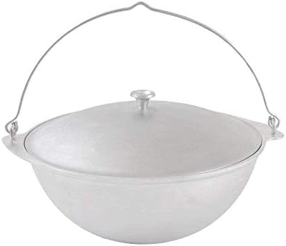 Kukmara Kazan Asien Topf Tatarskij mit Bügel und Deckel Kasan WOK 6 Liter für CAMPING Aluguss
