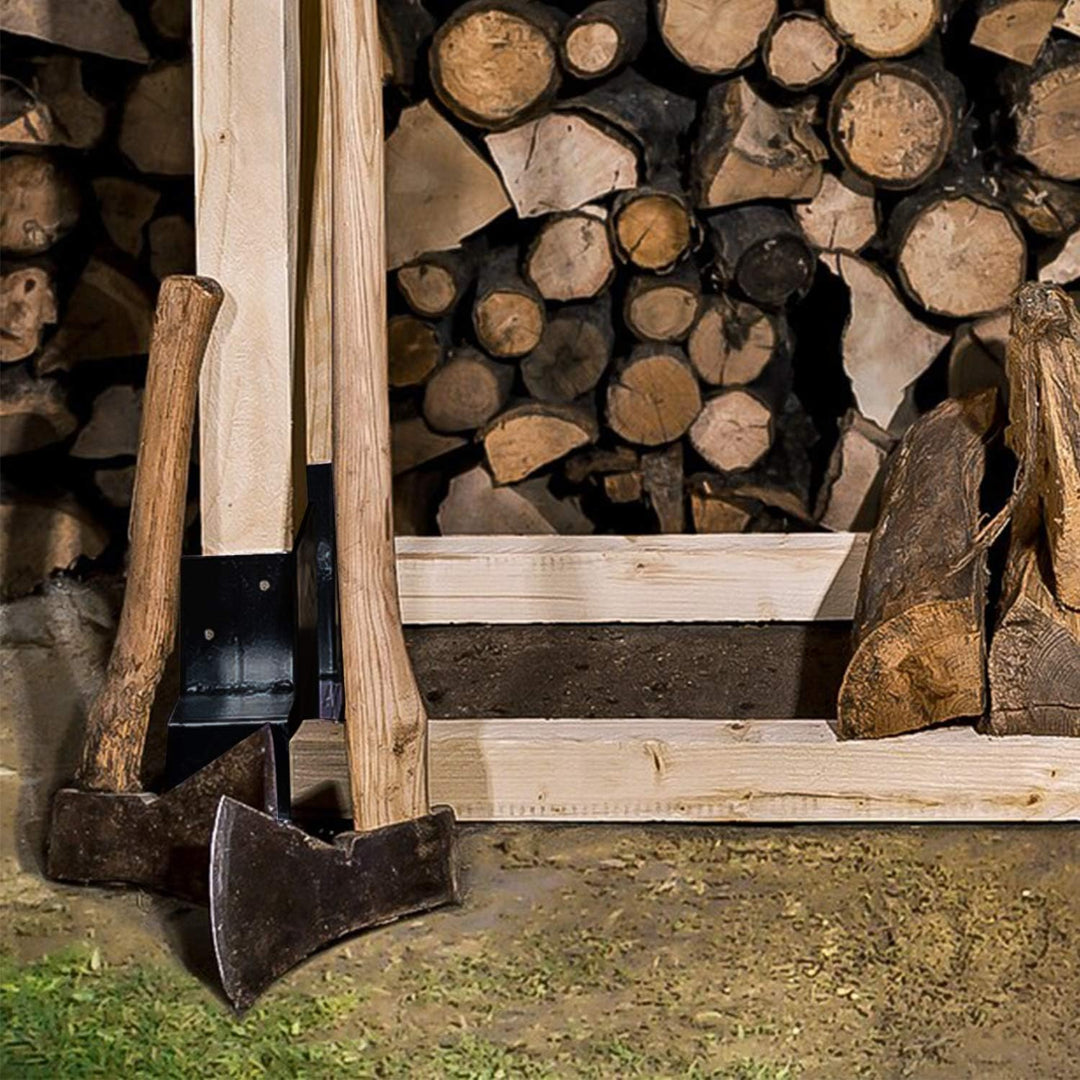 Herrselsam Holzstapelhilfe 8 Stück,stabile Holz Stapelhilfe,Einfach zu installieren Brennholz Stapel
