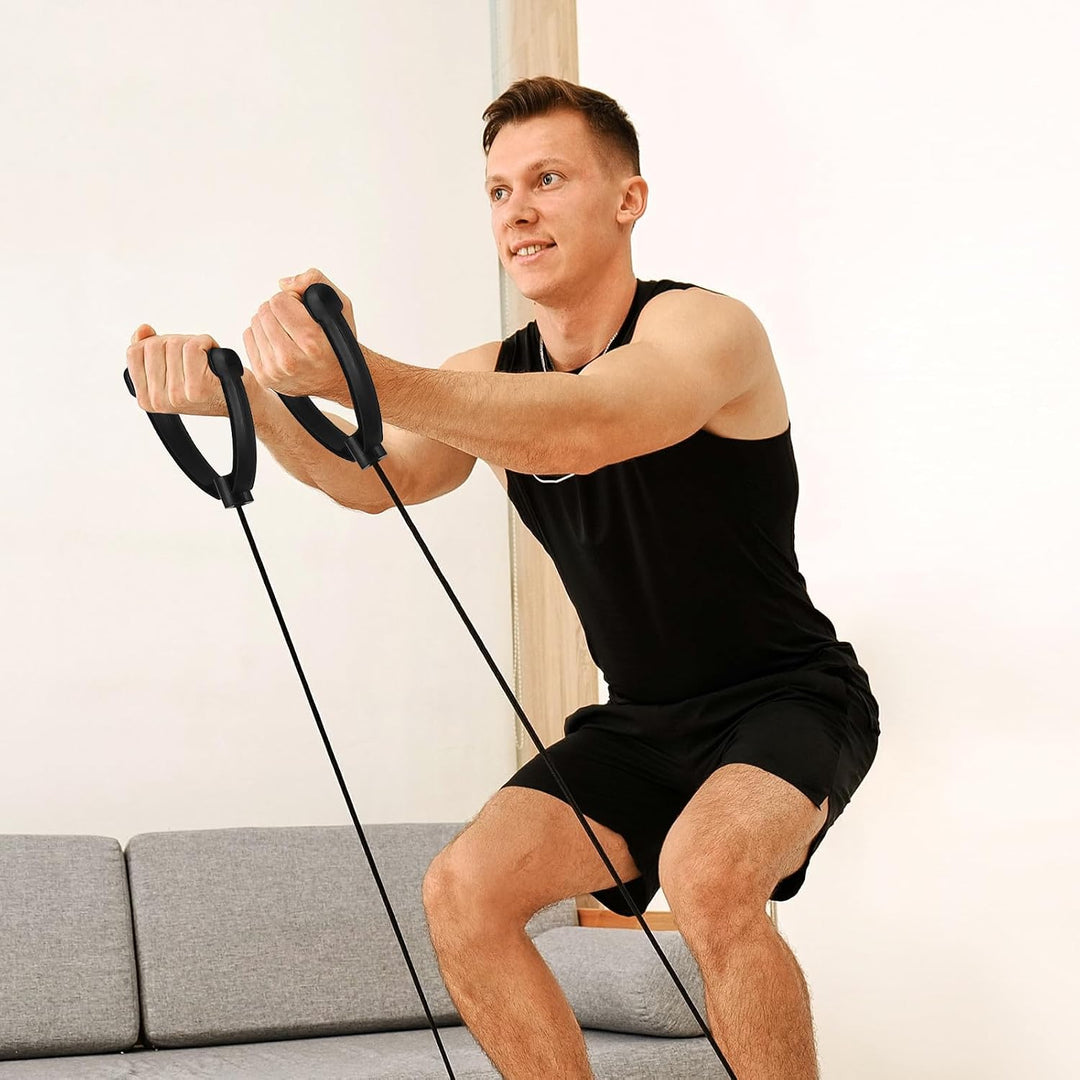 VICASKY Stepper Zugseile 1 Paar ABS und Nylon Trainingsbänder mit Griffen und doppelten Buckles für