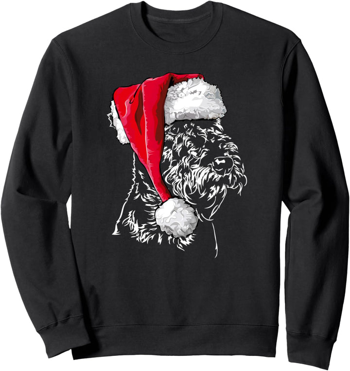 Lustiger Airedale Terrier Weihnachtsmann Weihnachten Hunde Sweatshirt