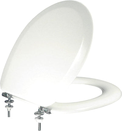 Polsi Soft WC Sitz gepolstert Farbe weiss mit Edelstahlscharnieren, Weiss