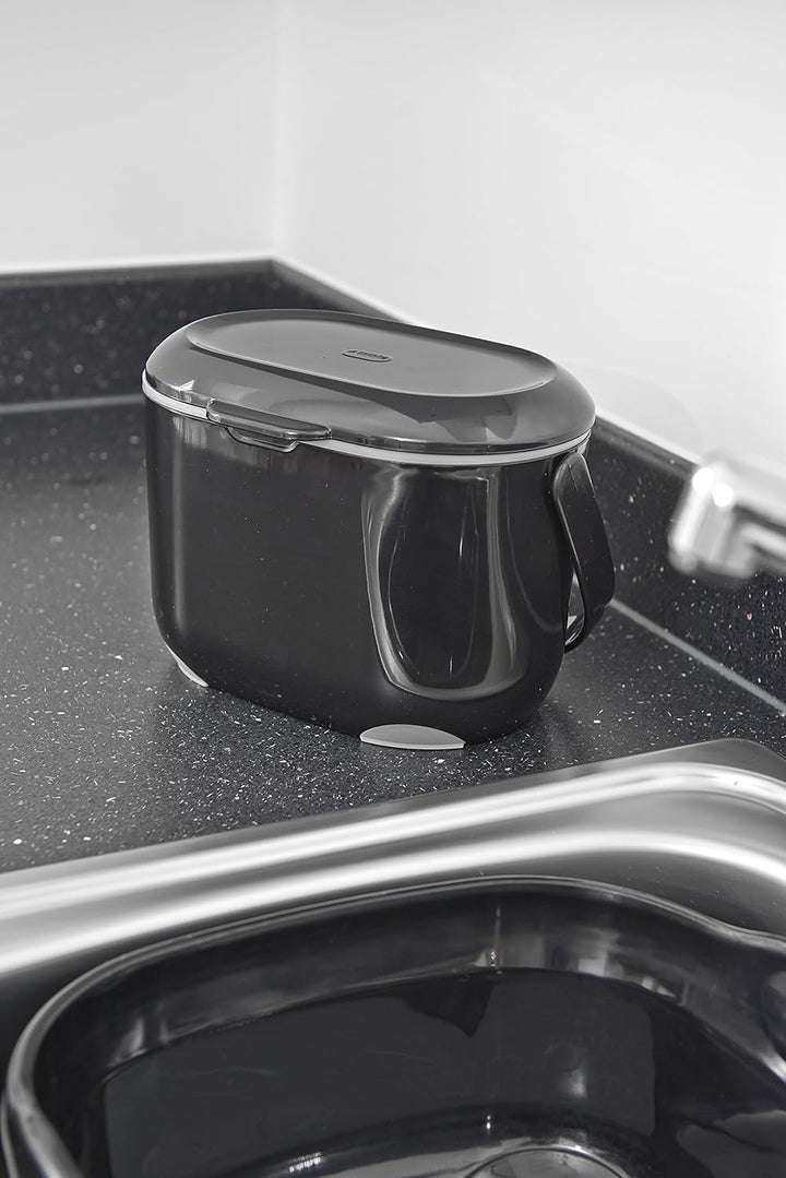Addis Komposteimer für die Küche, 2,5 l, schwarz / grau, 2.5L, Schwarz / Grau