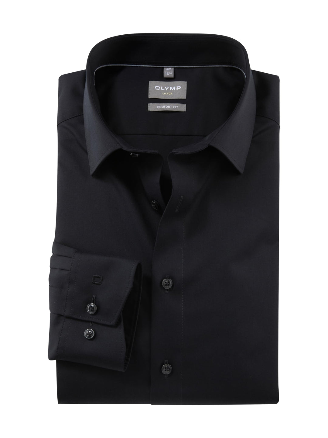 OLYMP Herren Businesshemd Langarm Luxor,Satin,Comfort fit,New Kent 41 Graphit 69, 41 Graphit 69