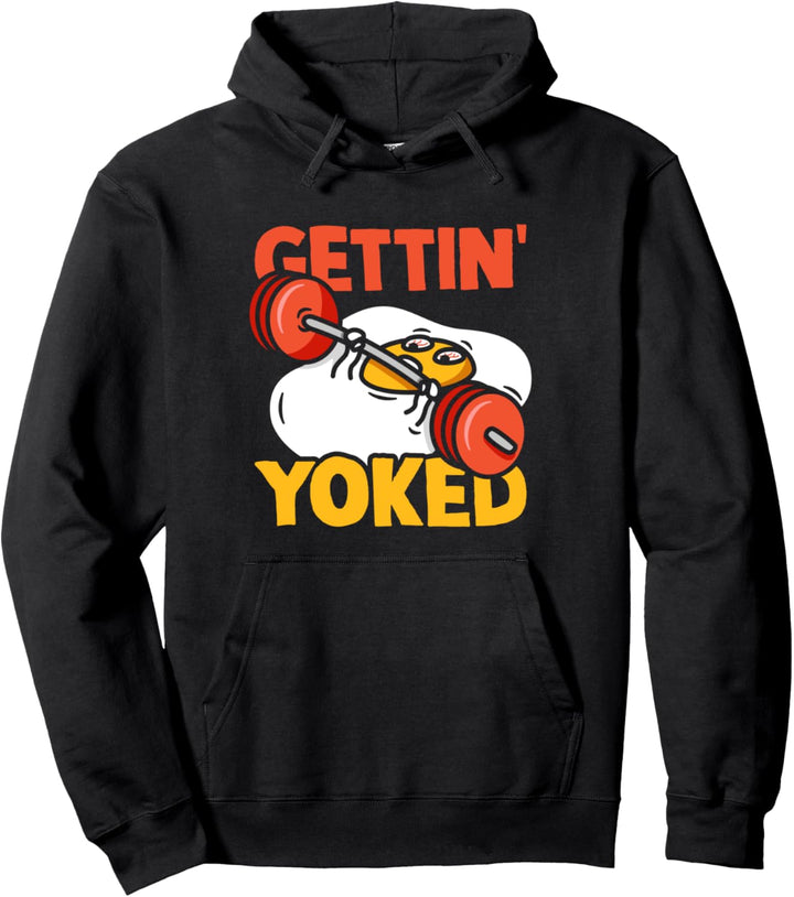 Weightlifter Getting Yoked Training Lustig Bodybuilding Gym Pullover Hoodie