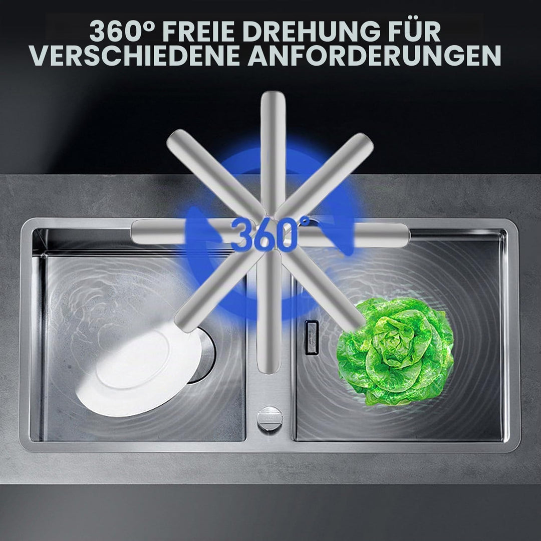 Elektrischer Wasserhahn Edelstahl, 220V 3000W Sofortiger Warm Wasserhahn mit LED Digitalanzeige und