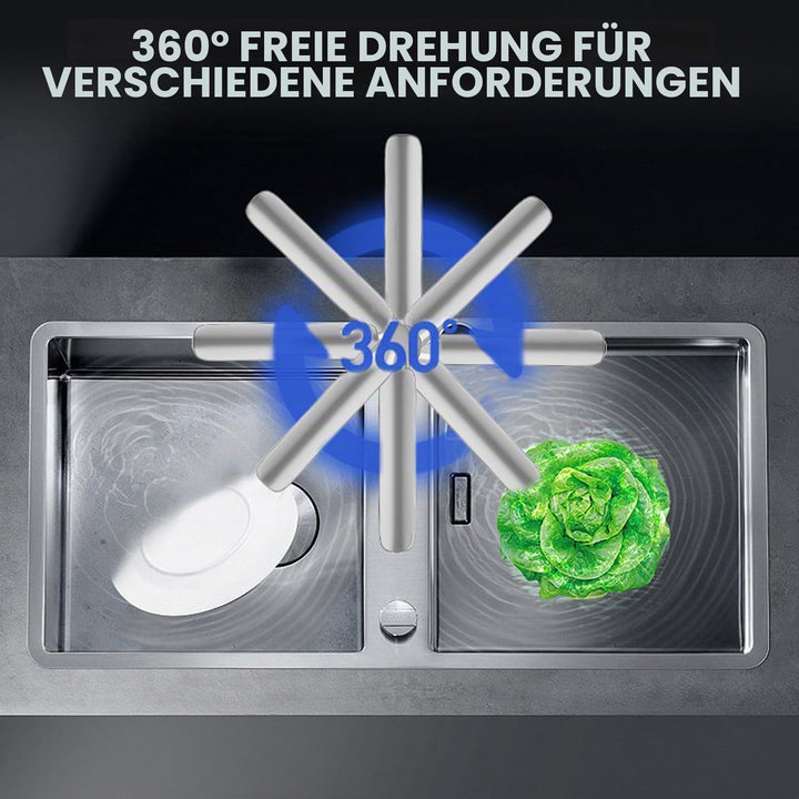Elektrischer Wasserhahn Edelstahl, 220V 3000W Sofortiger Warm Wasserhahn mit LED Digitalanzeige und