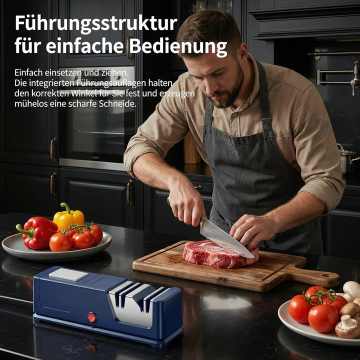 Elektrischer Messerschärfer, Profi-Diamant-Messerschärfer, Leisem Motor, Schnelles für Küchenmesser,