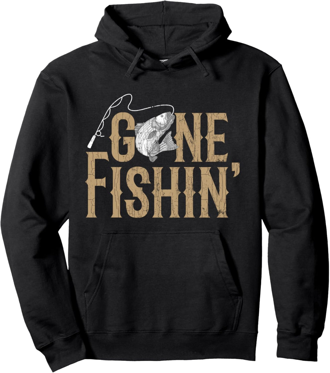 Gone Fishin Lustige Fisch-Grafik Pullover Hoodie
