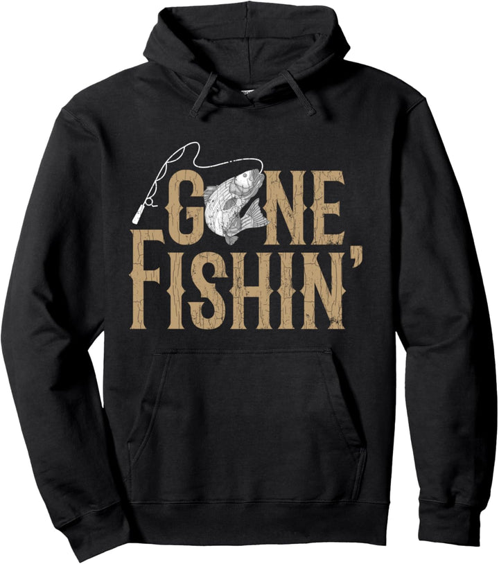 Gone Fishin Lustige Fisch-Grafik Pullover Hoodie