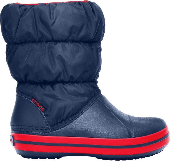 Crocs Unisex Kinder Winter Puff Boot KidsSchneestiefel 22/23 EU Marineblau Rot, 22/23 EU Marineblau