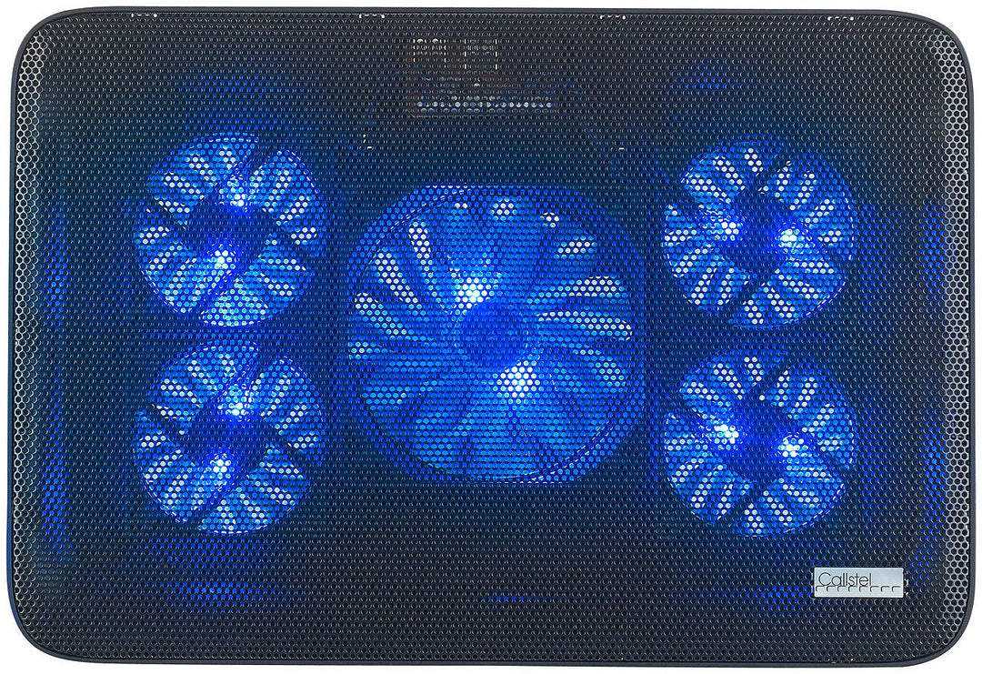 Callstel Notebook Cooler: Notebook-Kühler bis 43,2 cm (17"), 5 Ventilatoren, 1.800 U/min, 2X USB (Kü