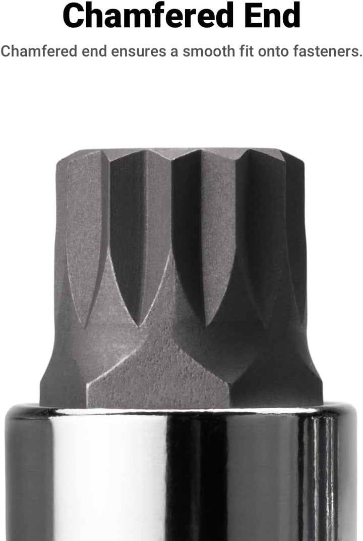Capri Tools 30034 XZN 3-fach Vierkant-Bit-Stecknuss mit 3/8-Zoll-Antrieb, Modell: CP30034 8mm (M8),