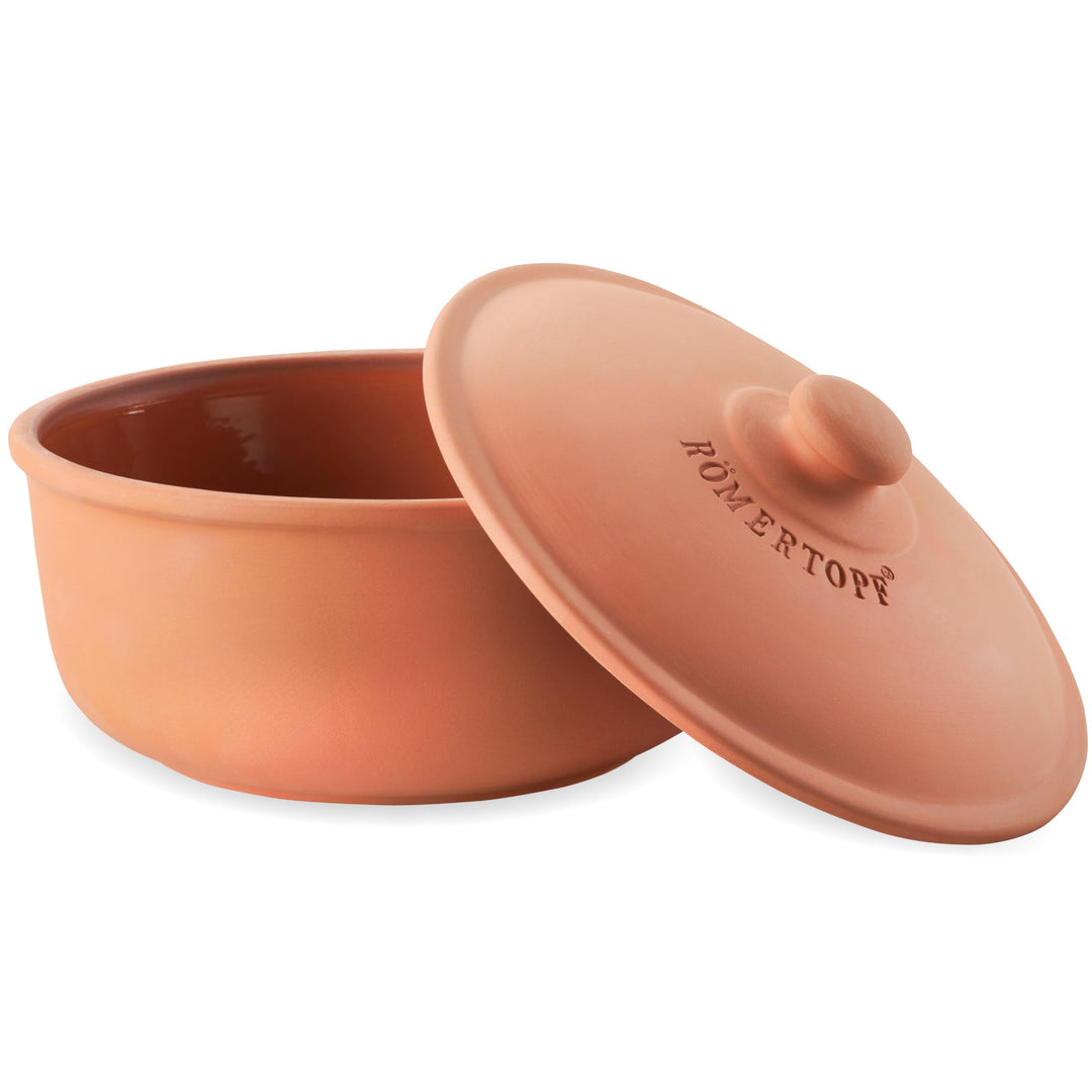 Römertopf Brotbacktopf aus Naurton für ein natürliches Backerlebnis, Brotbackform Ø 23,0cm, Terrakot