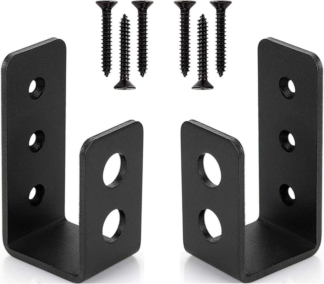 VANROUG 2 x 4 Tür-Barricade-Klammern, 2 Stück, robuste Stahlstange, Sicherheits-Türschloss, Halterun