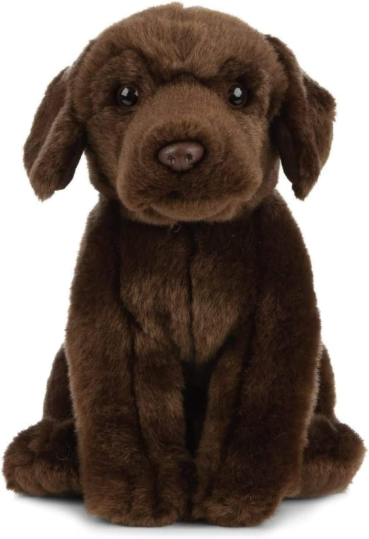 Living Nature AN490 Plüschtier Hund und Welpe, Dunkelbraun, Bundle