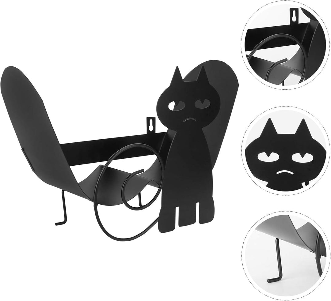 Cabilock Toilettenpapierhalter Kreativ Katze Design Eisen Freistehend Toilettenrollenhalter WC Rolle