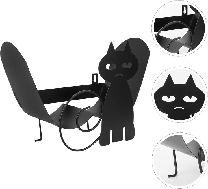 Cabilock Toilettenpapierhalter Kreativ Katze Design Eisen Freistehend Toilettenrollenhalter WC Rolle