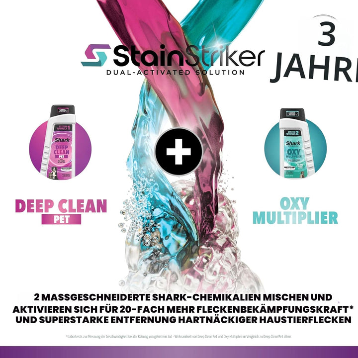 Shark StainStriker HairPro Haustier-Fleckenreiniger, 450 W starke Saugkraft, Anti-Verstopfung, entfe