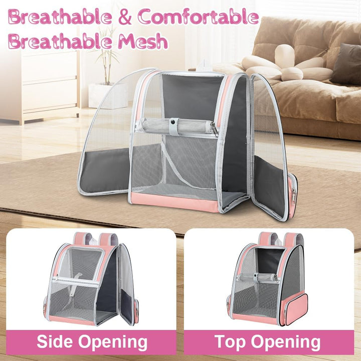 Alaoo Katzenrucksack, Hunderucksack,Transport Hunderucksack Faltbare mit Sicherheitsgurten und Verdi