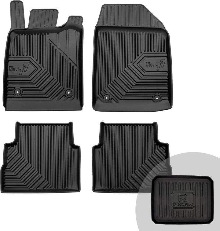 FROGUM No.77 Gummimatten Ganzjahresset von Auto Fussmatten Autofussmatten für Opel Vectra C 2002-200